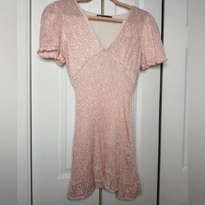 Zara Light Pink Floral Mini Dress